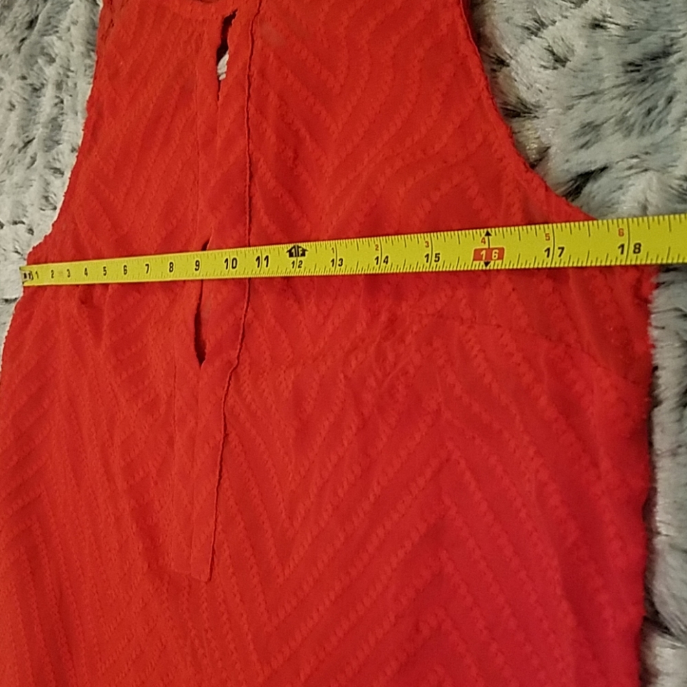 ❤️ 2 for $15 ❤️ Nicole by Nicole Miller Red High-Low Blouse Medium - Picture 8 of 8